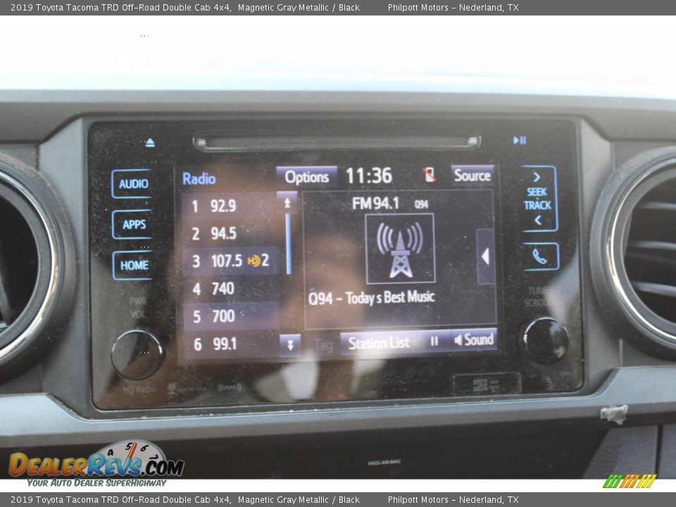 2019 Toyota Tacoma TRD Off-Road Double Cab 4x4 Magnetic Gray Metallic / Black Photo #15