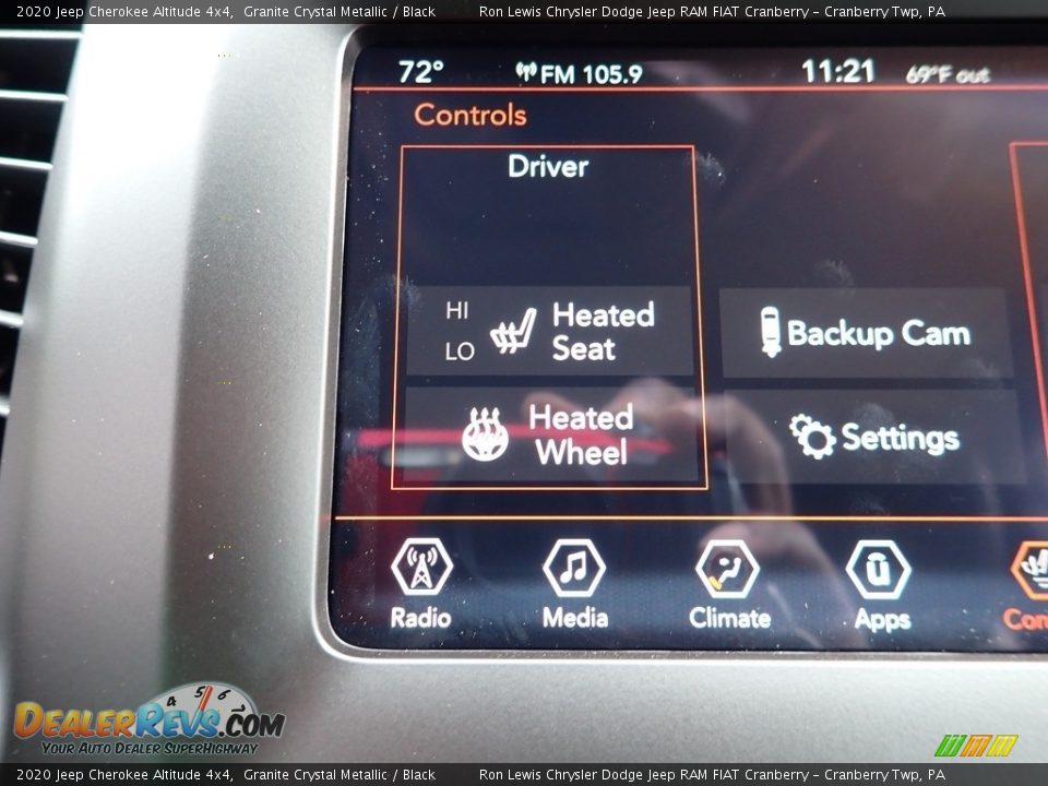 2020 Jeep Cherokee Altitude 4x4 Granite Crystal Metallic / Black Photo #20