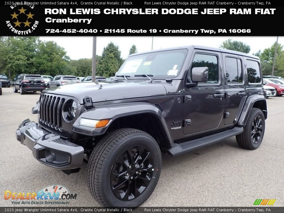 2020 Jeep Wrangler Unlimited Sahara 4x4 Granite Crystal Metallic / Black Photo #1