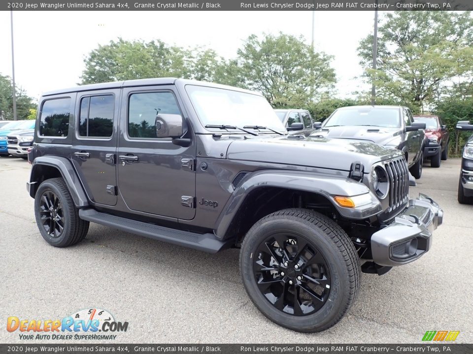 2020 Jeep Wrangler Unlimited Sahara 4x4 Granite Crystal Metallic / Black Photo #3