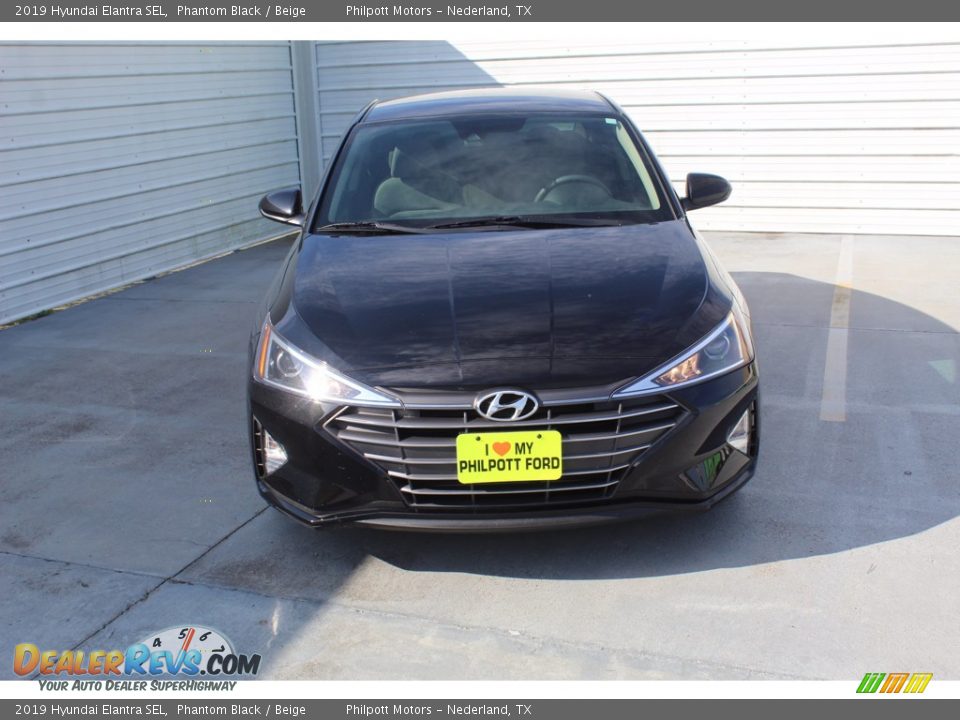 2019 Hyundai Elantra SEL Phantom Black / Beige Photo #3