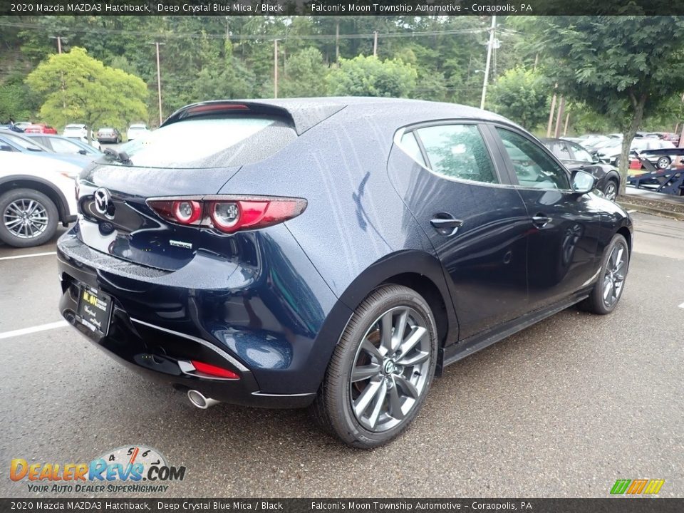 2020 Mazda MAZDA3 Hatchback Deep Crystal Blue Mica / Black Photo #2