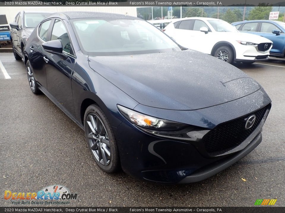 2020 Mazda MAZDA3 Hatchback Deep Crystal Blue Mica / Black Photo #3