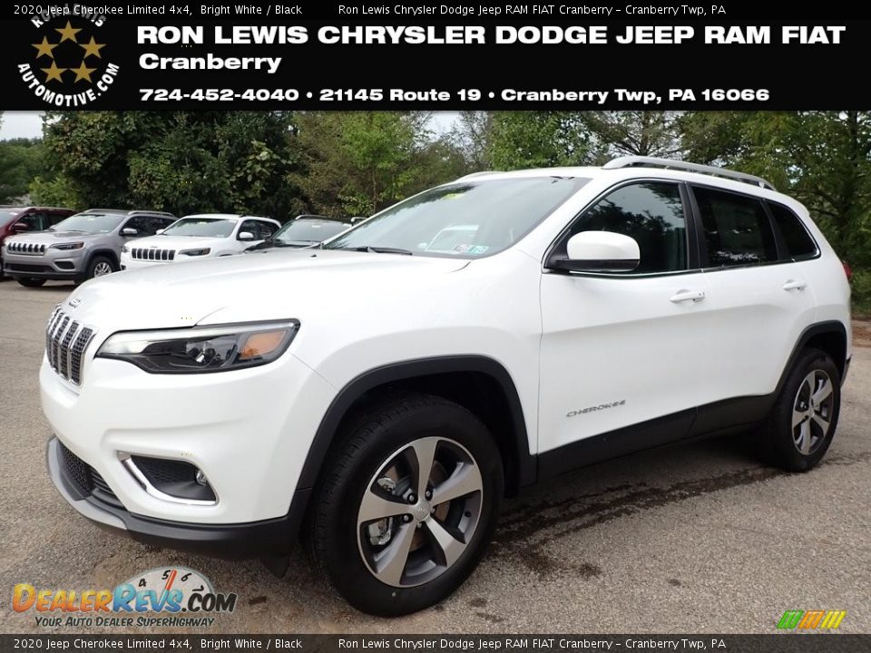 2020 Jeep Cherokee Limited 4x4 Bright White / Black Photo #1