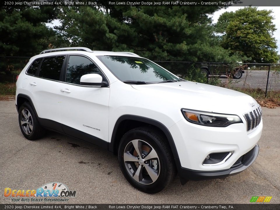 2020 Jeep Cherokee Limited 4x4 Bright White / Black Photo #3