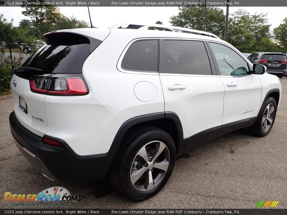 2020 Jeep Cherokee Limited 4x4 Bright White / Black Photo #5