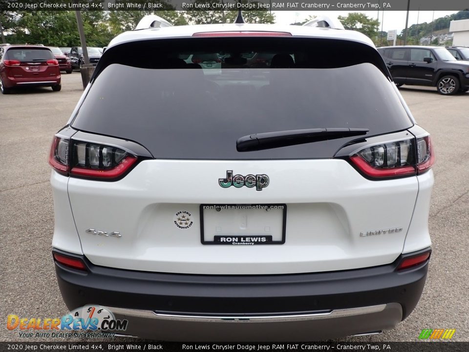 2020 Jeep Cherokee Limited 4x4 Bright White / Black Photo #6