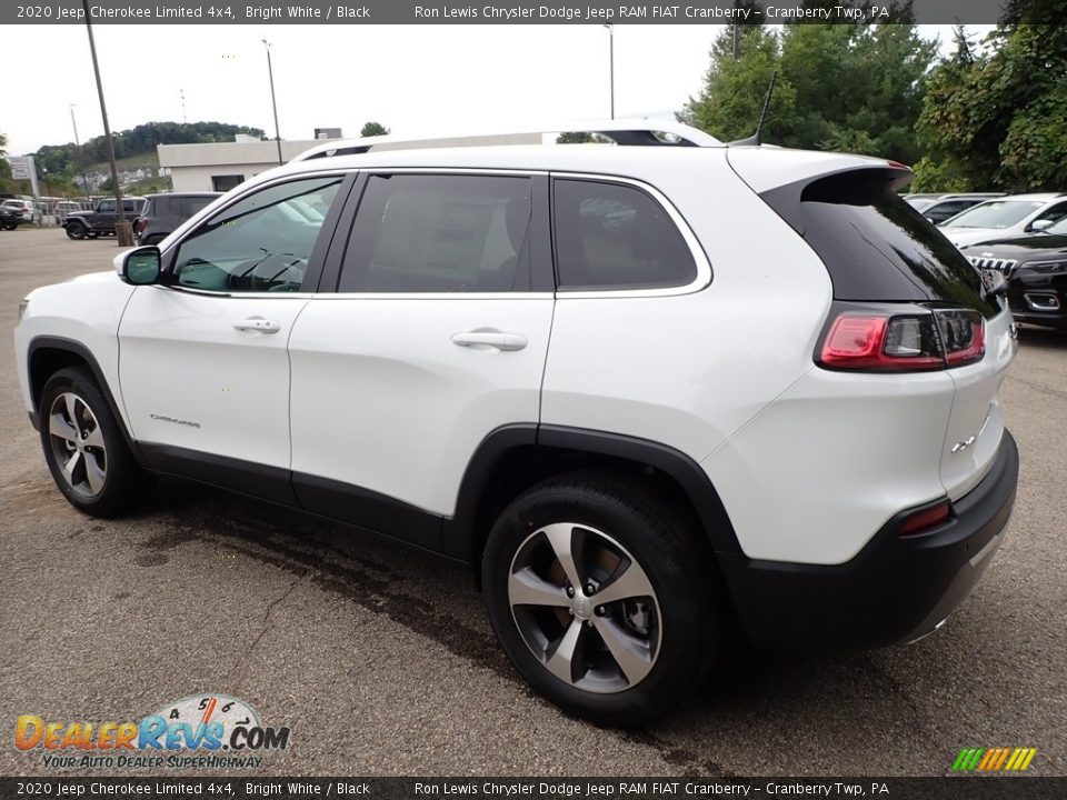 2020 Jeep Cherokee Limited 4x4 Bright White / Black Photo #8