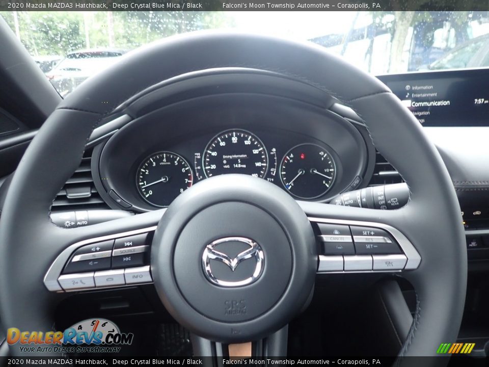 2020 Mazda MAZDA3 Hatchback Deep Crystal Blue Mica / Black Photo #15