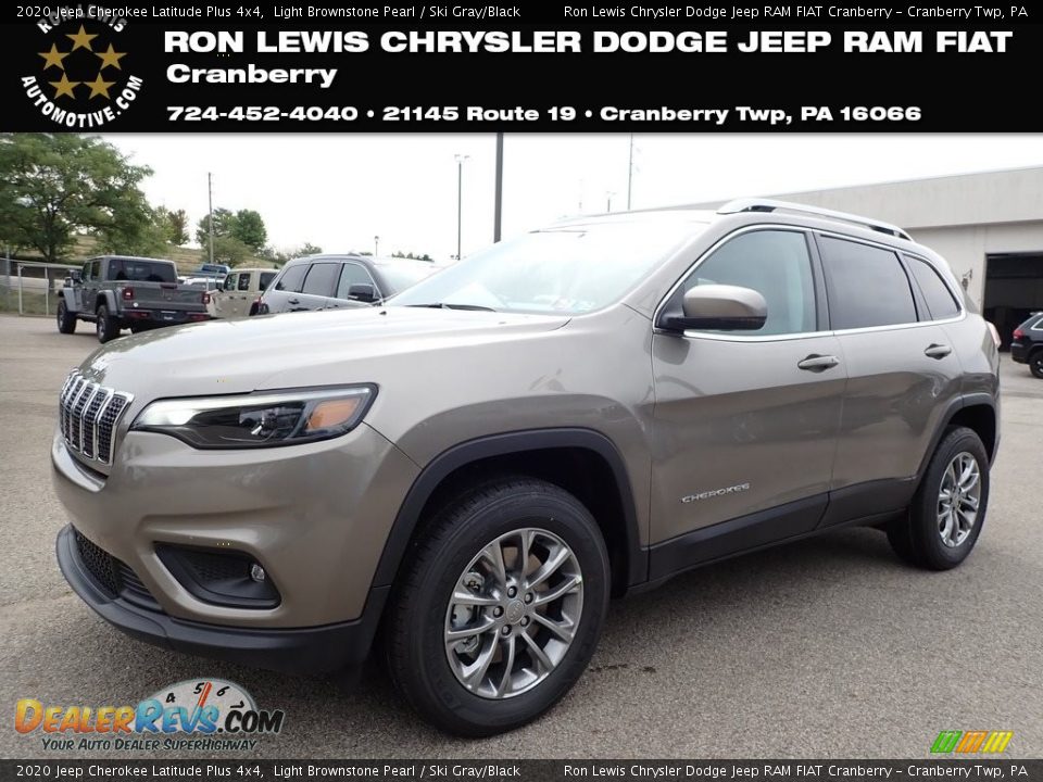 2020 Jeep Cherokee Latitude Plus 4x4 Light Brownstone Pearl / Ski Gray/Black Photo #1