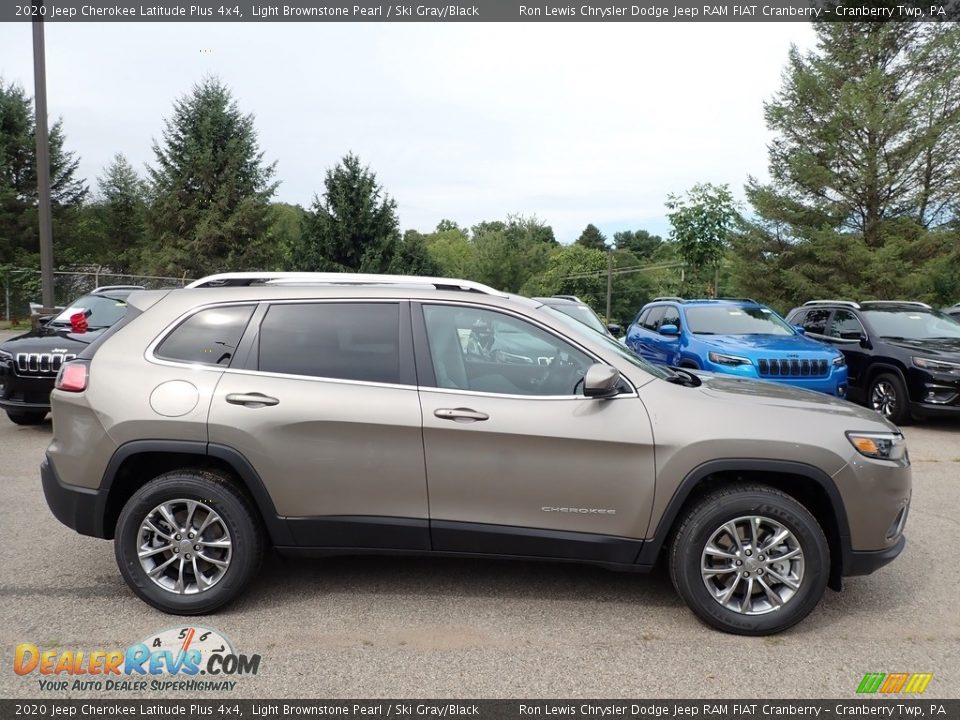 2020 Jeep Cherokee Latitude Plus 4x4 Light Brownstone Pearl / Ski Gray/Black Photo #4