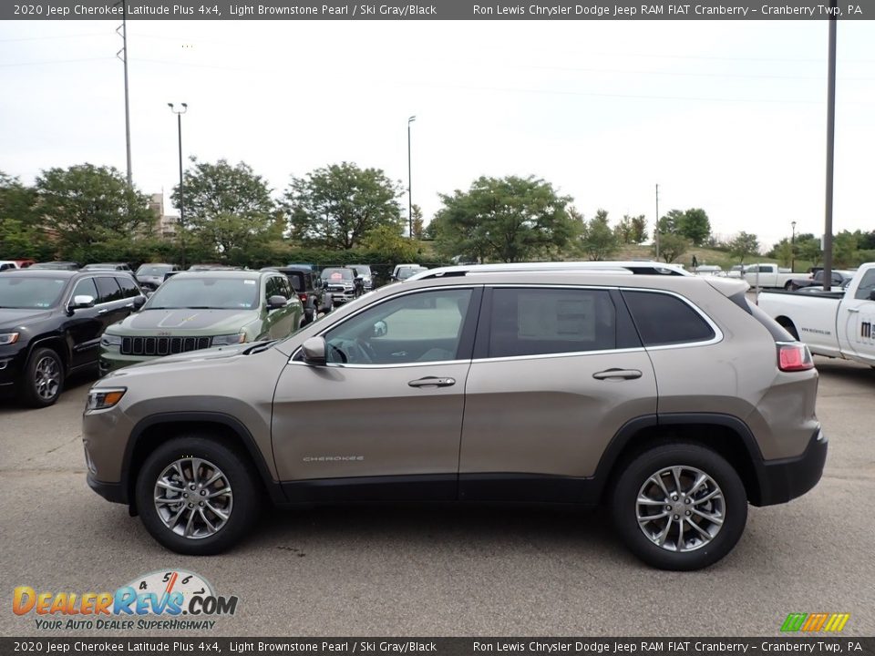 2020 Jeep Cherokee Latitude Plus 4x4 Light Brownstone Pearl / Ski Gray/Black Photo #9