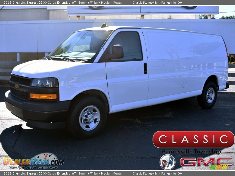 2018 Chevrolet Express 2500 Cargo Extended WT Summit White / Medium Pewter Photo #1