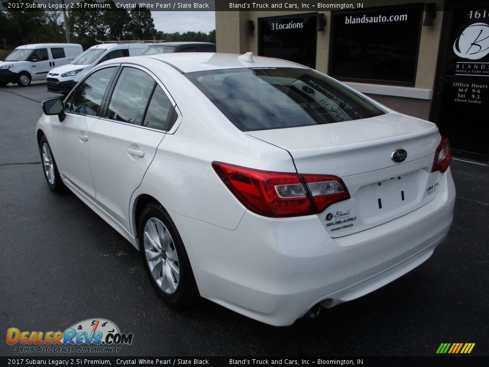 2017 Subaru Legacy 2.5i Premium Crystal White Pearl / Slate Black Photo #3