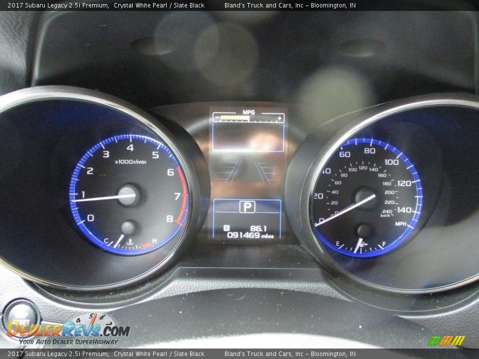 2017 Subaru Legacy 2.5i Premium Crystal White Pearl / Slate Black Photo #13
