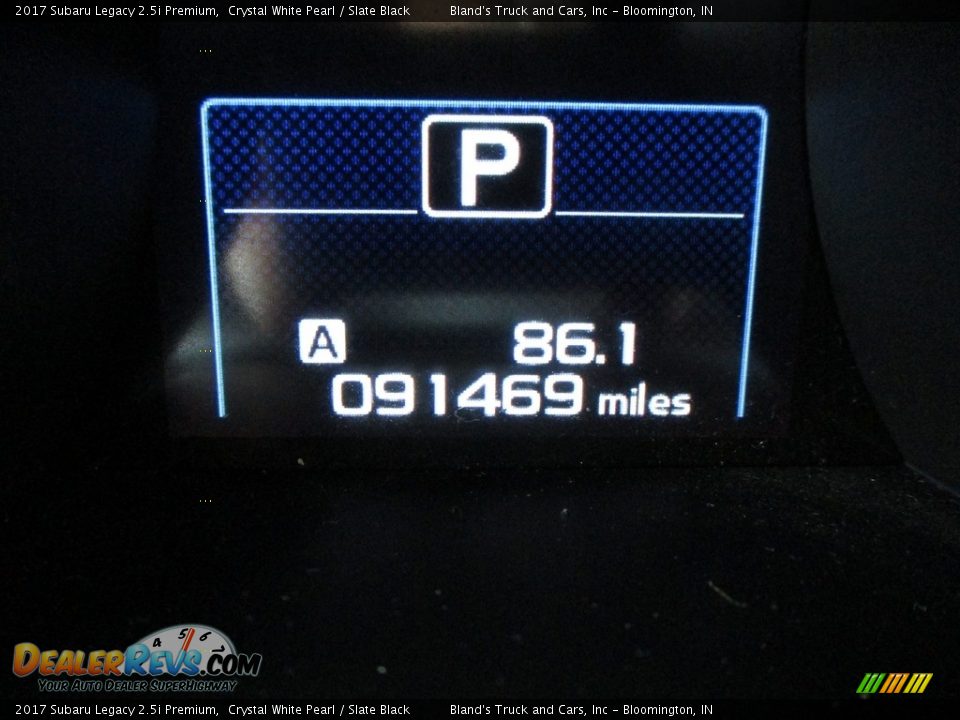 2017 Subaru Legacy 2.5i Premium Crystal White Pearl / Slate Black Photo #14
