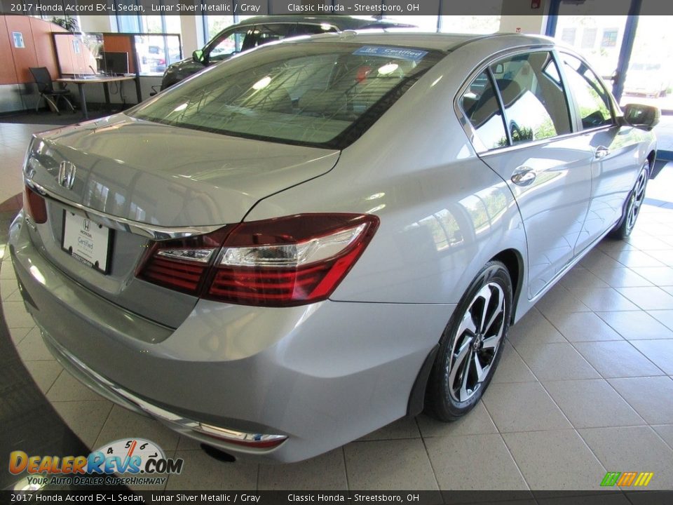 2017 Honda Accord EX-L Sedan Lunar Silver Metallic / Gray Photo #7