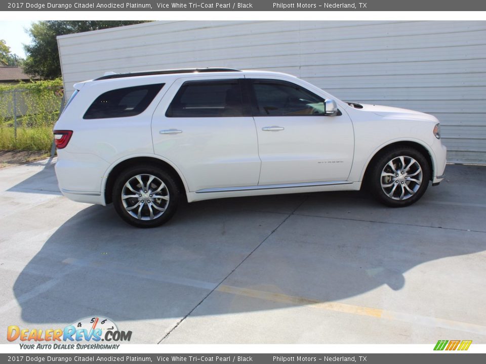 2017 Dodge Durango Citadel Anodized Platinum Vice White Tri-Coat Pearl / Black Photo #13