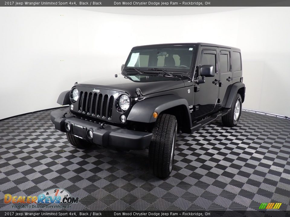 2017 Jeep Wrangler Unlimited Sport 4x4 Black / Black Photo #7