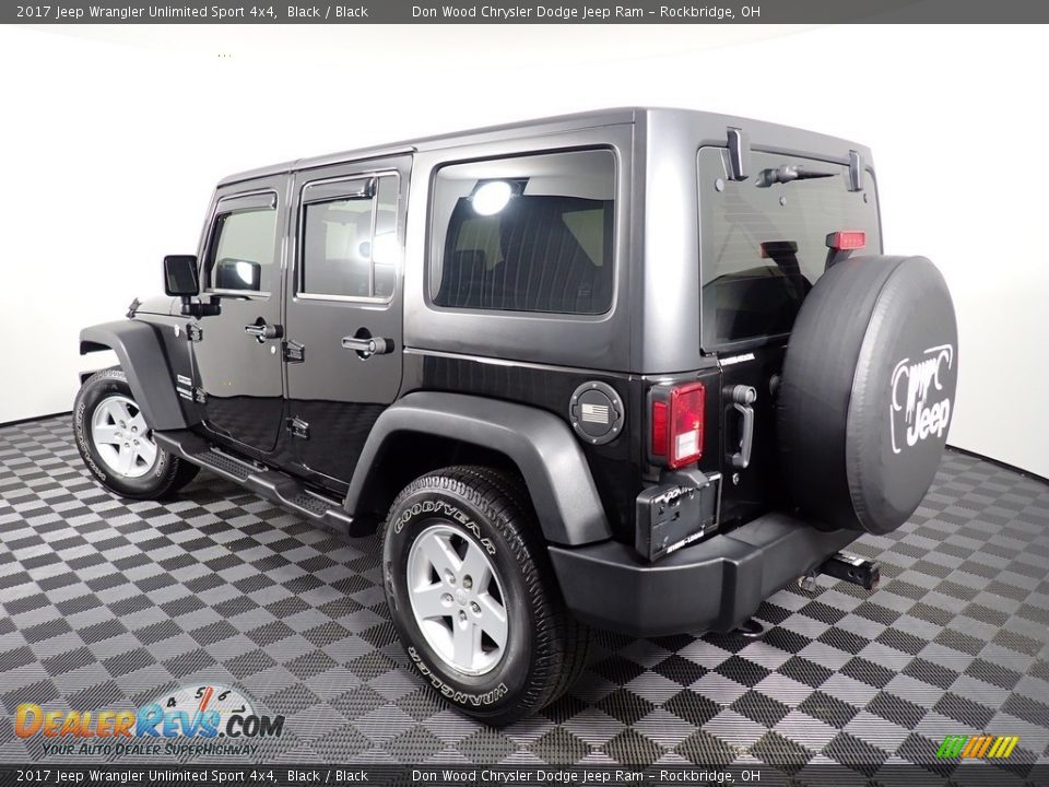 2017 Jeep Wrangler Unlimited Sport 4x4 Black / Black Photo #10