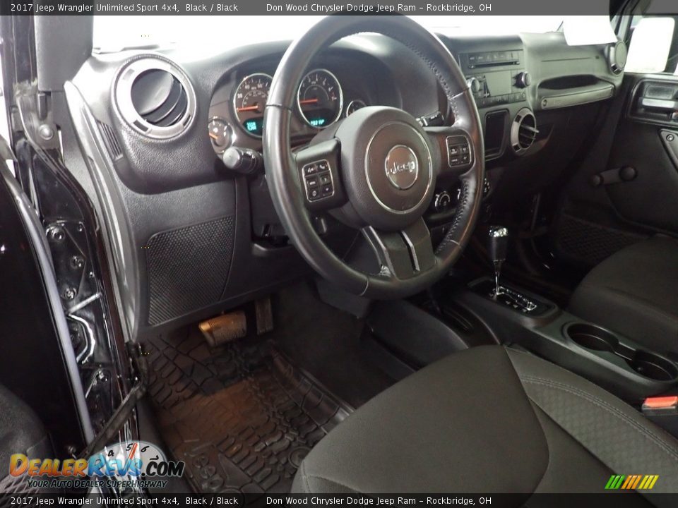 2017 Jeep Wrangler Unlimited Sport 4x4 Black / Black Photo #20