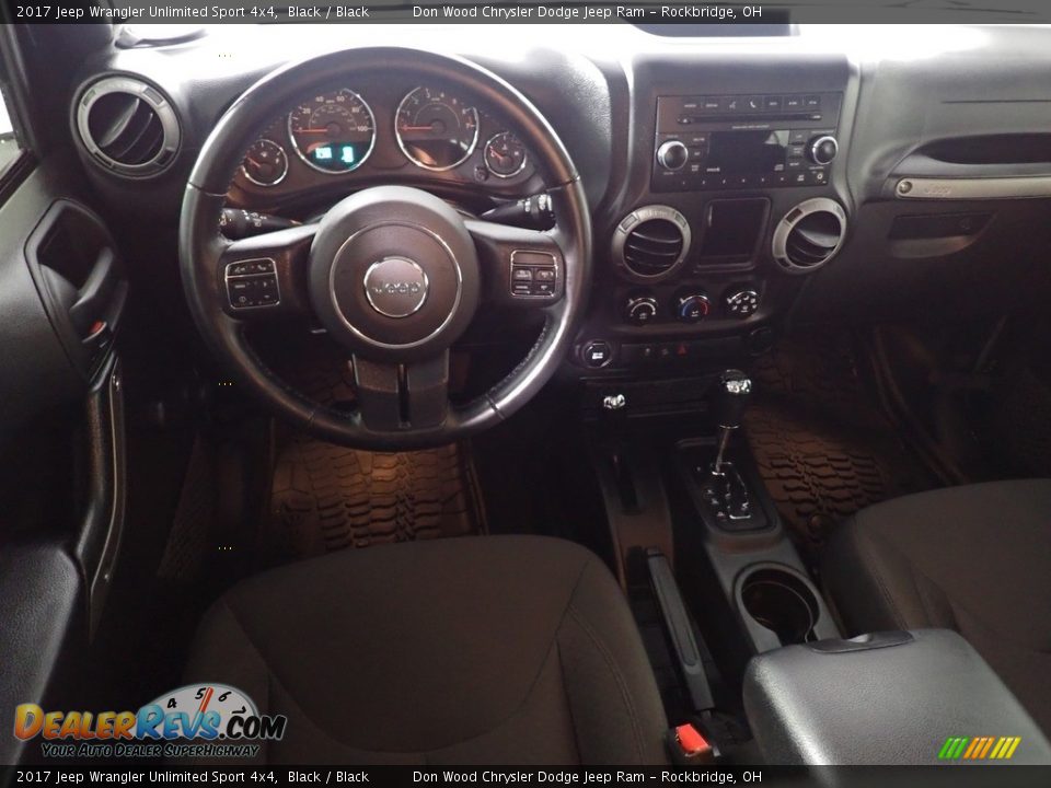 2017 Jeep Wrangler Unlimited Sport 4x4 Black / Black Photo #24