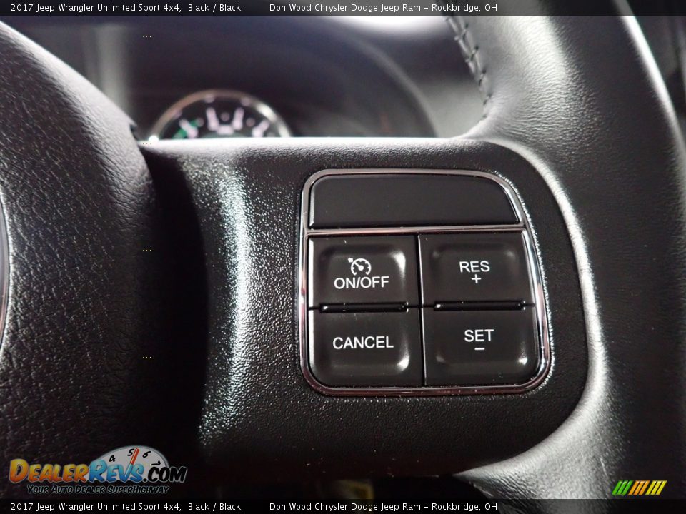 2017 Jeep Wrangler Unlimited Sport 4x4 Black / Black Photo #34