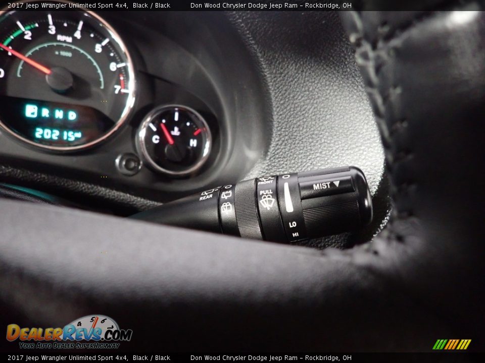2017 Jeep Wrangler Unlimited Sport 4x4 Black / Black Photo #35
