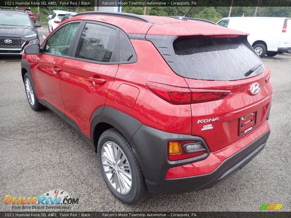 2021 Hyundai Kona SEL AWD Pulse Red / Black Photo #6