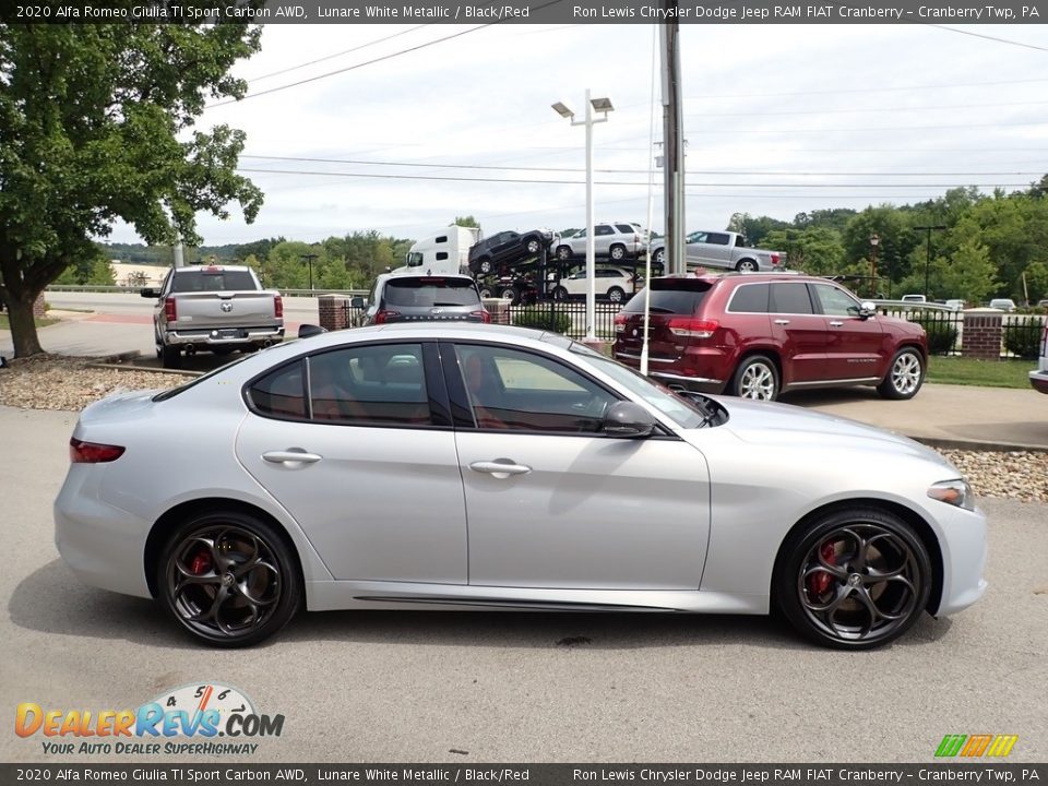 Lunare White Metallic 2020 Alfa Romeo Giulia TI Sport Carbon AWD Photo #4