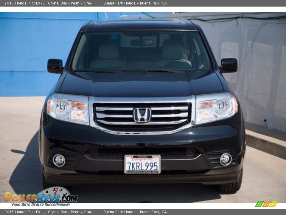 2015 Honda Pilot EX-L Crystal Black Pearl / Gray Photo #7