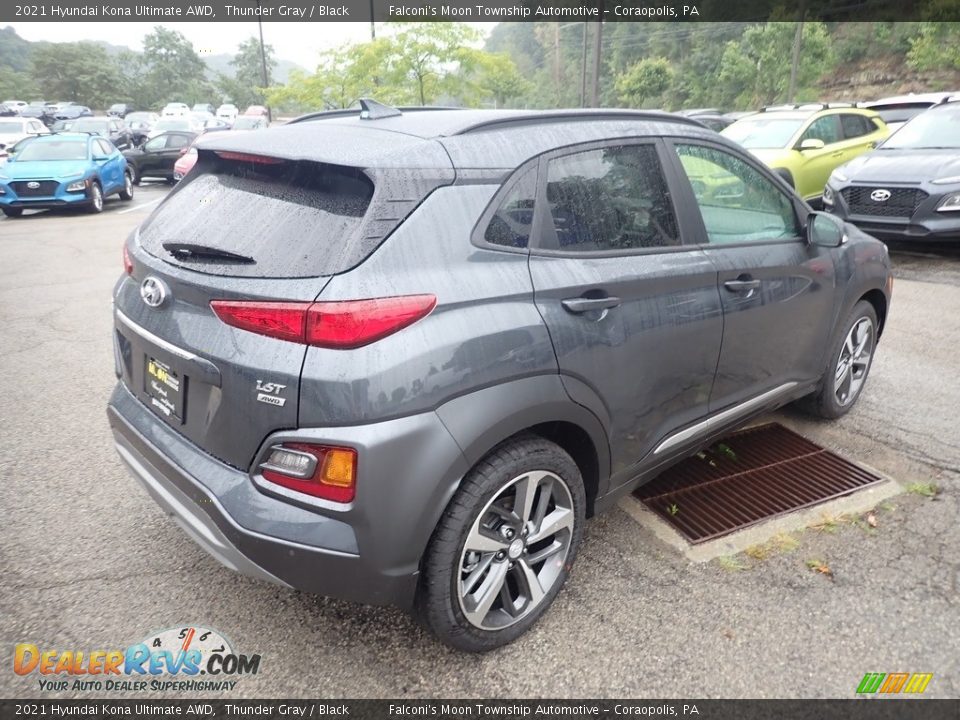 2021 Hyundai Kona Ultimate AWD Thunder Gray / Black Photo #2