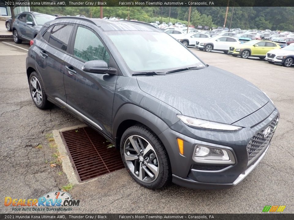 2021 Hyundai Kona Ultimate AWD Thunder Gray / Black Photo #3