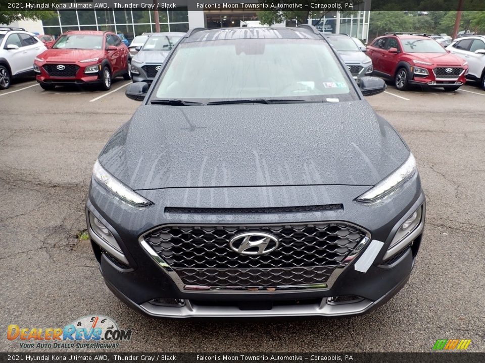 2021 Hyundai Kona Ultimate AWD Thunder Gray / Black Photo #4