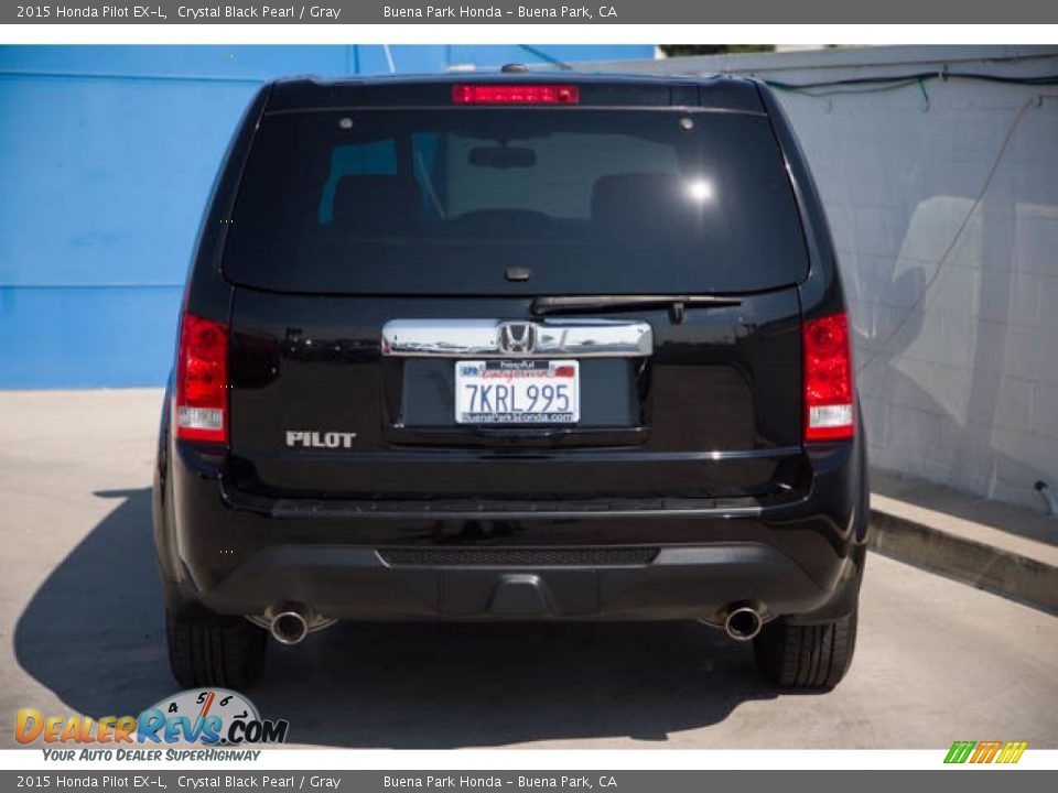 2015 Honda Pilot EX-L Crystal Black Pearl / Gray Photo #9