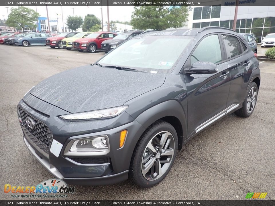 2021 Hyundai Kona Ultimate AWD Thunder Gray / Black Photo #5