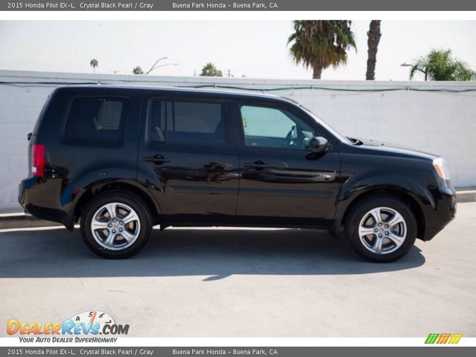 2015 Honda Pilot EX-L Crystal Black Pearl / Gray Photo #12