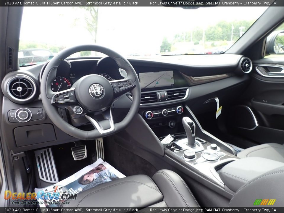 Black Interior - 2020 Alfa Romeo Giulia TI Sport Carbon AWD Photo #14