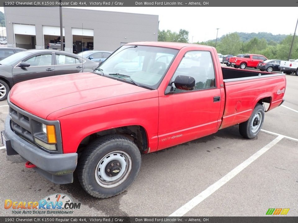 Victory Red 1992 Chevrolet C/K K1500 Regular Cab 4x4 Photo #5