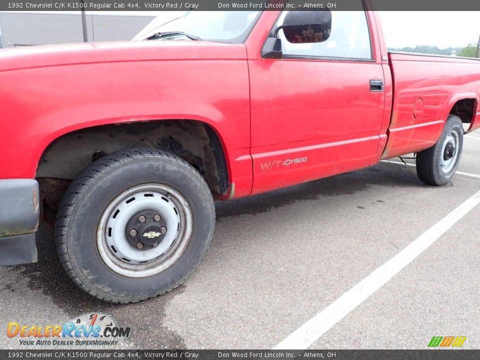 1992 Chevrolet C/K K1500 Regular Cab 4x4 Victory Red / Gray Photo #6