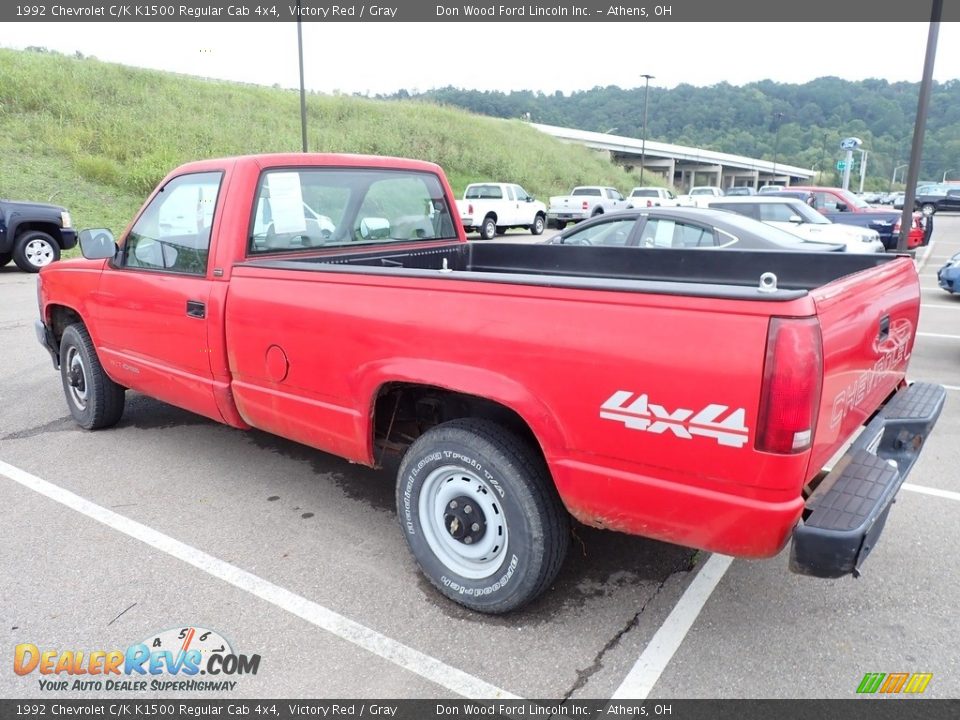 Victory Red 1992 Chevrolet C/K K1500 Regular Cab 4x4 Photo #7