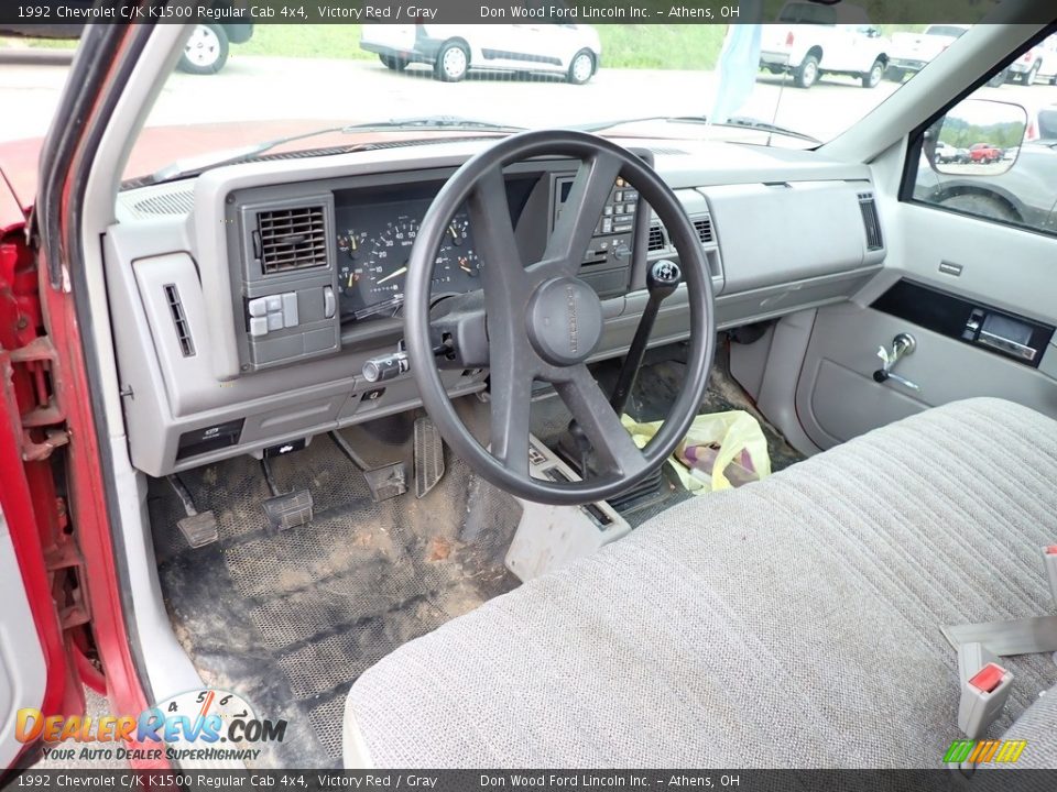 Gray Interior - 1992 Chevrolet C/K K1500 Regular Cab 4x4 Photo #13