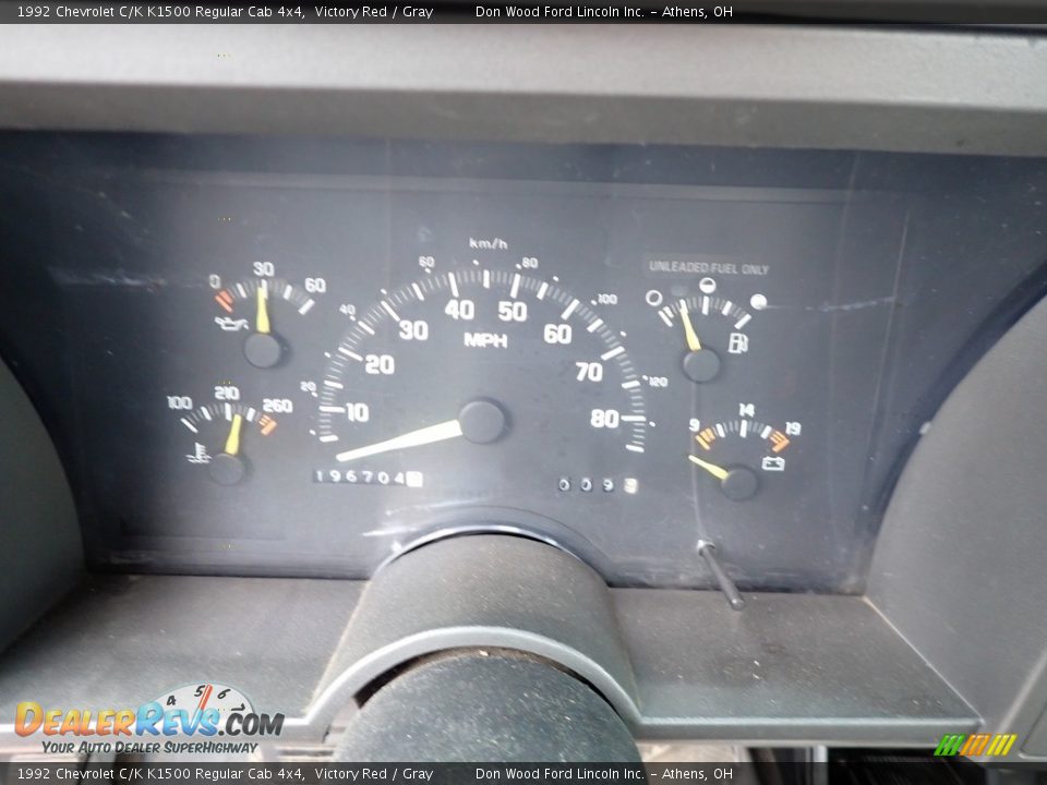 1992 Chevrolet C/K K1500 Regular Cab 4x4 Gauges Photo #17