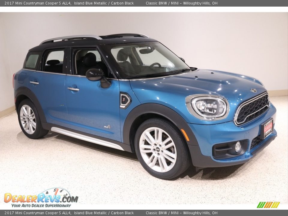 2017 Mini Countryman Cooper S ALL4 Island Blue Metallic / Carbon Black Photo #1