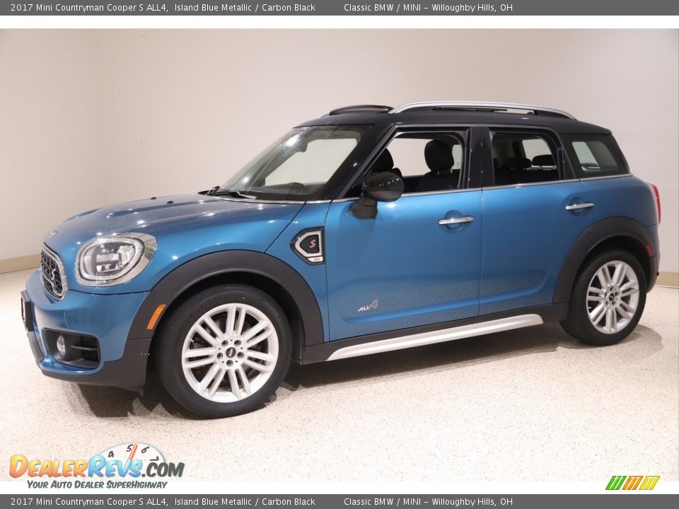 2017 Mini Countryman Cooper S ALL4 Island Blue Metallic / Carbon Black Photo #3