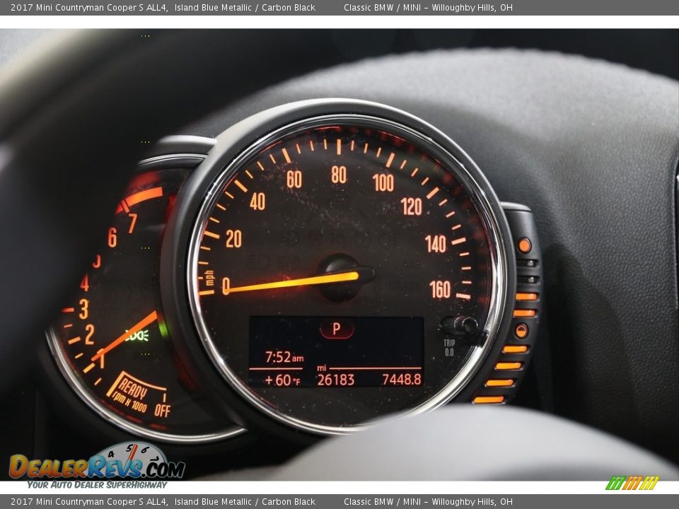 2017 Mini Countryman Cooper S ALL4 Island Blue Metallic / Carbon Black Photo #7
