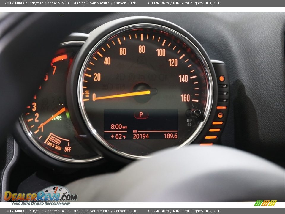 2017 Mini Countryman Cooper S ALL4 Melting Silver Metallic / Carbon Black Photo #7
