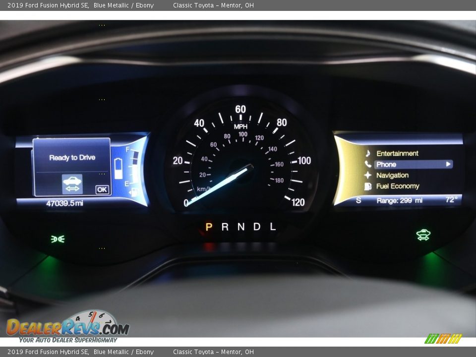 2019 Ford Fusion Hybrid SE Blue Metallic / Ebony Photo #7