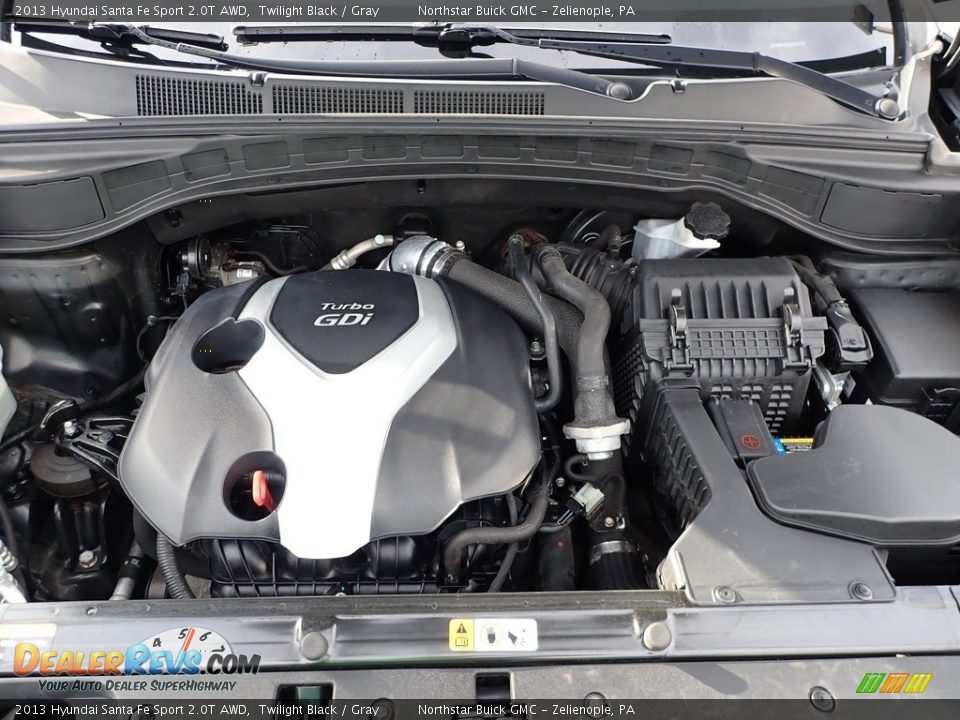 2013 Hyundai Santa Fe Sport 2.0T AWD Twilight Black / Gray Photo #2