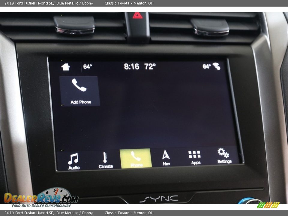 2019 Ford Fusion Hybrid SE Blue Metallic / Ebony Photo #11